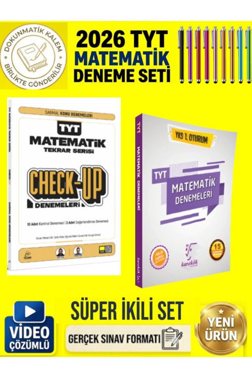 Mert Tyt Matematik Check-Up Deneme+Karekök Tyt Matematik 15 Çözümlü Deneme+Kalem