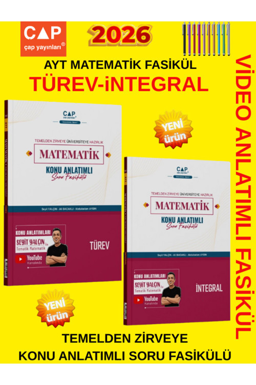 2026 Ayt Matematik Türev-İntegral Video Anlatımlı Fasikül Seti(Konu Anlatımlı Soru)