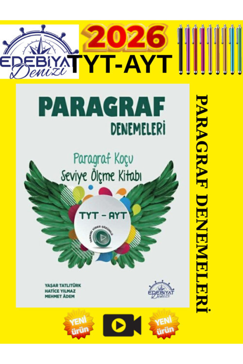 2026 Edebiyat Denizi Tyt Paragraf 24X25 Kazanım Odaklı Denemesi +Tablet Kalem