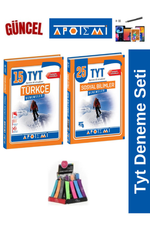 Güncel Tyt Türkçe 15 -Tyt Sosyal Bilimler 25 Deneme Seti +Kalemlik