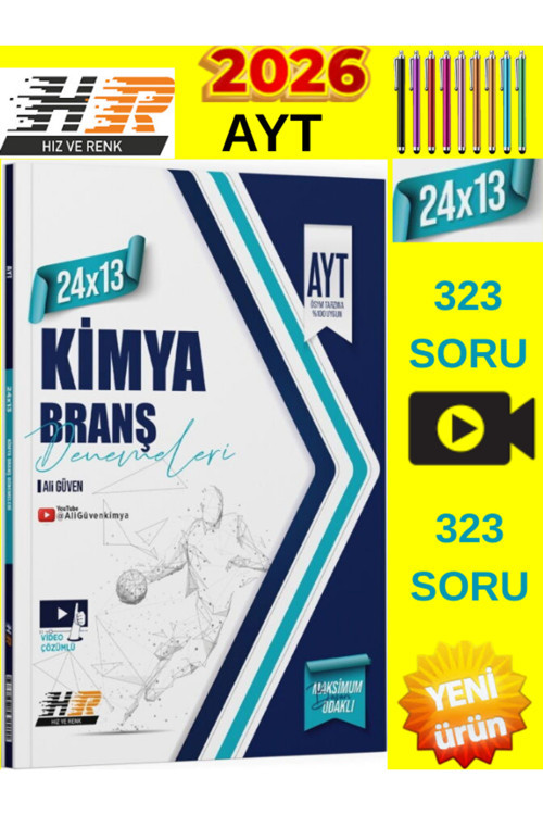 Ayt Kimya 24X13 Branş Denemeleri - Kondisyon Serisi - Ösym Tarzı