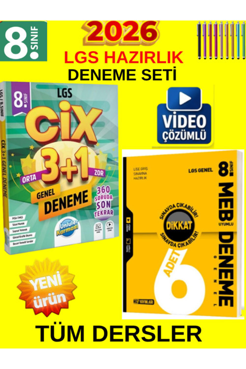 Lgs 2026 Tüm Dersler Genel Deneme Seti-Hız Yayınları 6 Lı+ Ünlüler Cix 3+1 Deneme