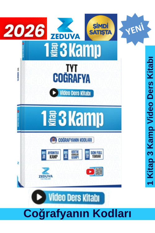 Zeduva 2026 Coğrafyanın Kodları Tyt Coğrafya 1 Kitap 3 Kamp Video Ders Kitabı