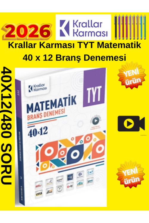 Tyt Matematik 40 X 12 Branş Denemesi+Android Kalem