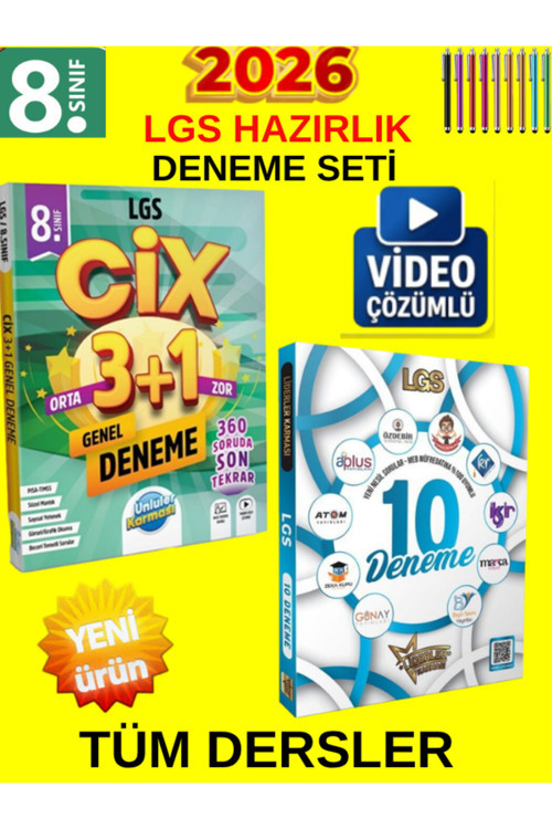 Lgs 2026 Deneme Seti: Ünlüler Cix 3+1-Liderler Karması 10 Lu Genel Deneme+Tablet Kalem