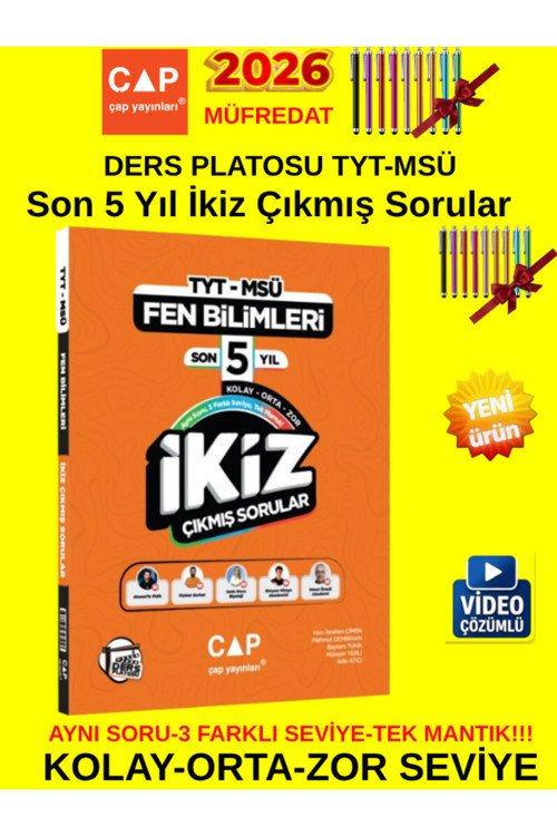 Tyt Msü Fen Son 5 Yıl İkiz Çıkmış Sorular Ders Platosu Yayınları Ösym Tarzı Hazırlık Kitabı