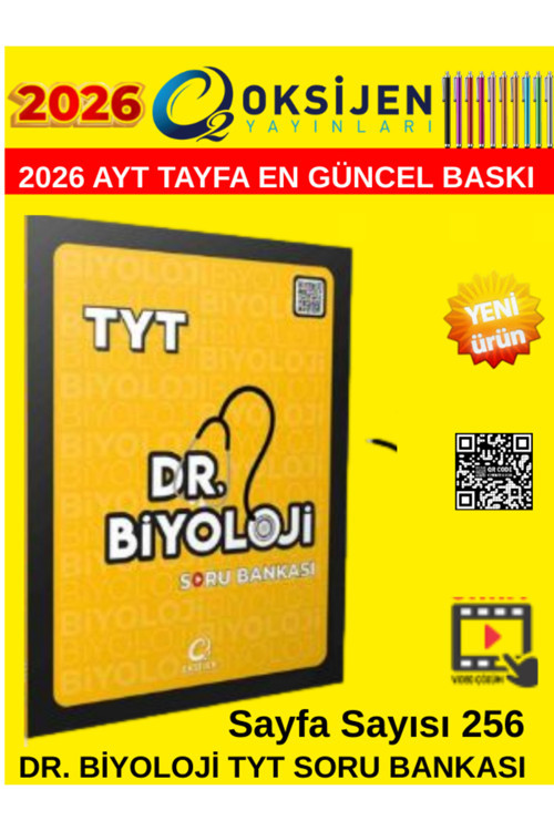 Oksijen Yayınları 2026 Dr. Biyoloji Tyt Soru Bankası+Tablet Kalem