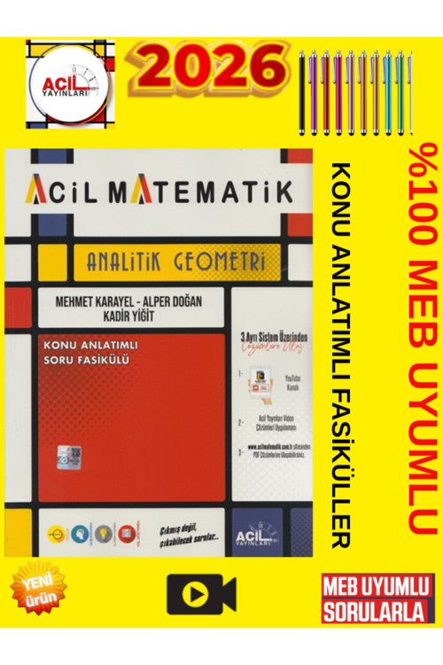 Tyt Ayt Analitik Geometri Fasikülü 2026 Güncel Müfredat Tamamı Video Çözümlü Geometri+Kalem