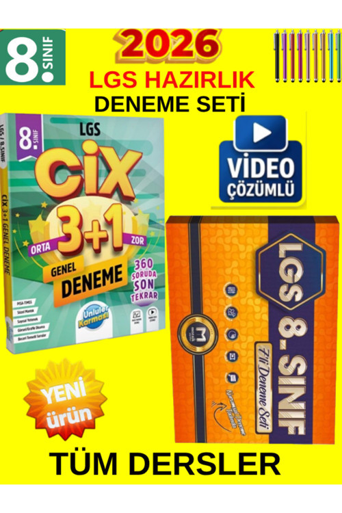2026 Lgs Hazırlık Seti Ünlüler Cix Ve Mozaik 7 Li Genel Deneme+Tablet Kalem
