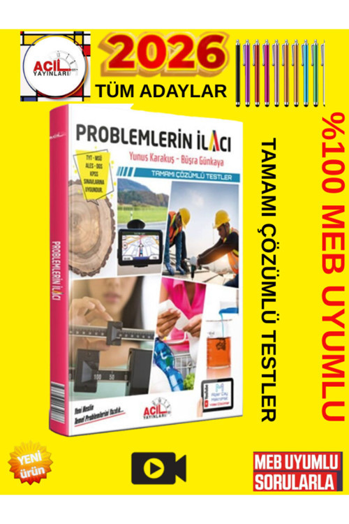 2026 Yks Tyt Msü Kpss Problemlerin İlacı Tamamı Çözümlü Testler+Tablet Kalem