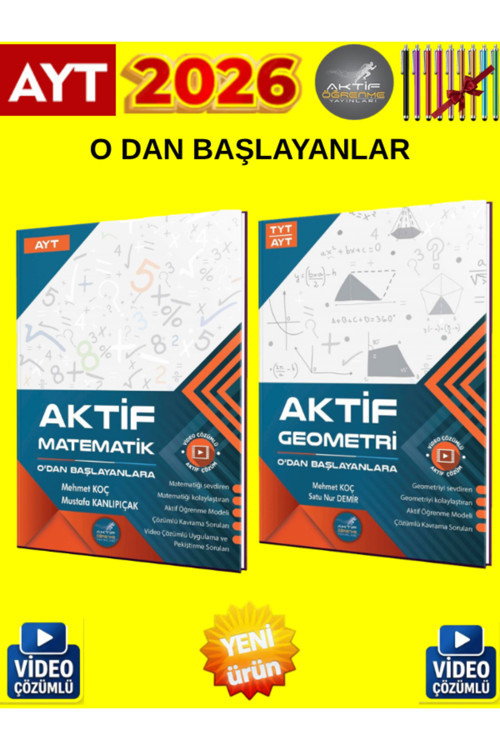 2026 Ayt Sayısal Dersler 0'Dan Başlayanlara Matematik-Geometri 2 Kitap Öğreten Soru Bankası