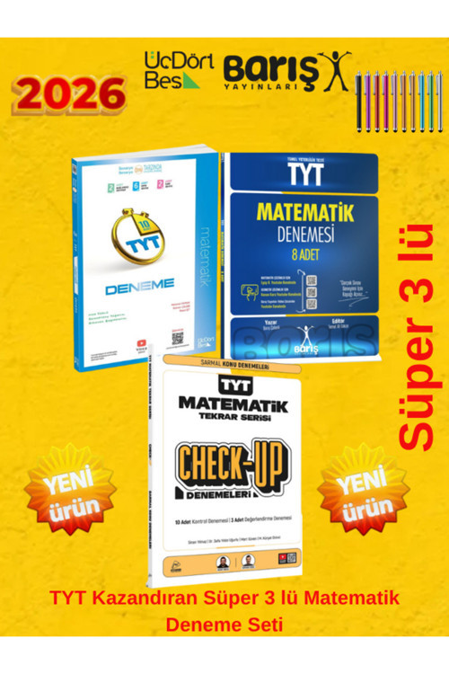2026 Tyt Matematik 10 Deneme+Barış 2026 Tyt Mat 8 Deneme+Mert Hoca 2026 Tyt Check Up Mat Deneme