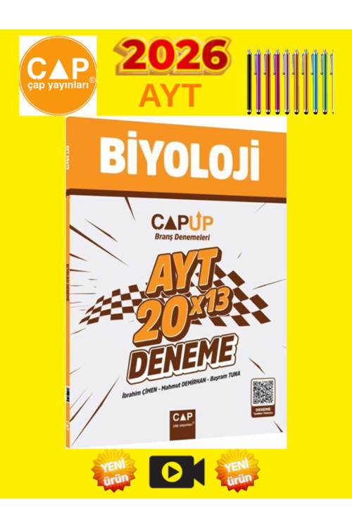 Ayt Biyoloji 20 X 13 Up Deneme+Android Kalem