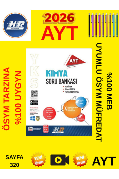Hız Ve Renk Ayt Kimya Soru Bankası+Android Kalem