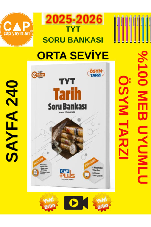 Çap Plus 25-26 Tyt Tarih Ösym Tarzı Video Çöz. Soru Bankası+Android Kalem