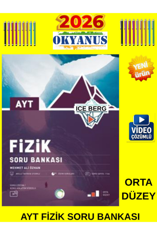 2026 Ayt Fizik Iceberg Orta Seviye Meb Uyumlu Video Çözümlü Soru Bankası+Android Kalem