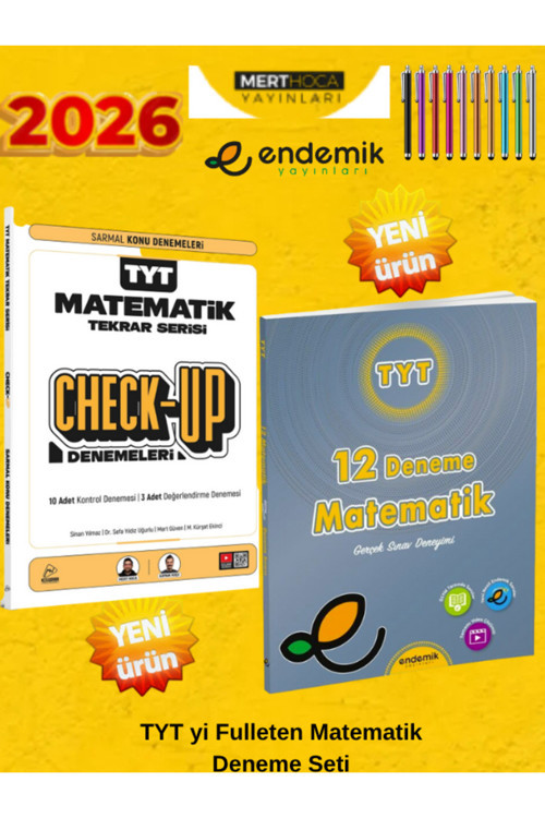 2026 Tyt Matematik Check Up Denemeleri+Endemik Tyt Matematik 12 Deneme+Android Kalem