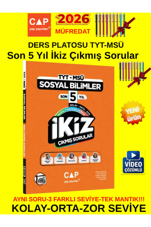 Tyt Msü Sosyal Son 5 Yıl İkiz Çıkmış Sorular Ders Platosu Yayınları Ösym Tarzı Hazırlık Kitabı