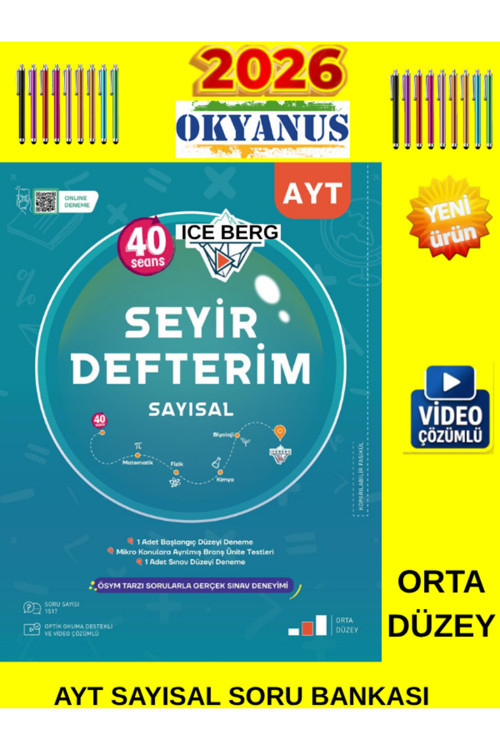 2026 Iceberg-40 Seans Ayt Sayısal Okyanusta Seyir Defterim Soru Bankası+Android Kalem