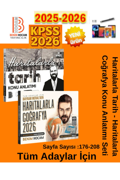 Benim Hocam Yayınları 2026 Kpss Haritalarla Tarih - Haritalarla Coğrafya Konu Anlatımı Seti