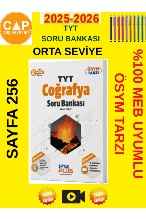 Çap Plus 25-26 Tyt Coğrafya Ösym Tarzı Video Çöz. Soru Bankası+Android Kalem