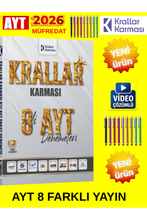 2026 Ayt Denemeleri 8 Farklı Yayın Tamamı Video Çözümlü Deneme Sınavı Paketi