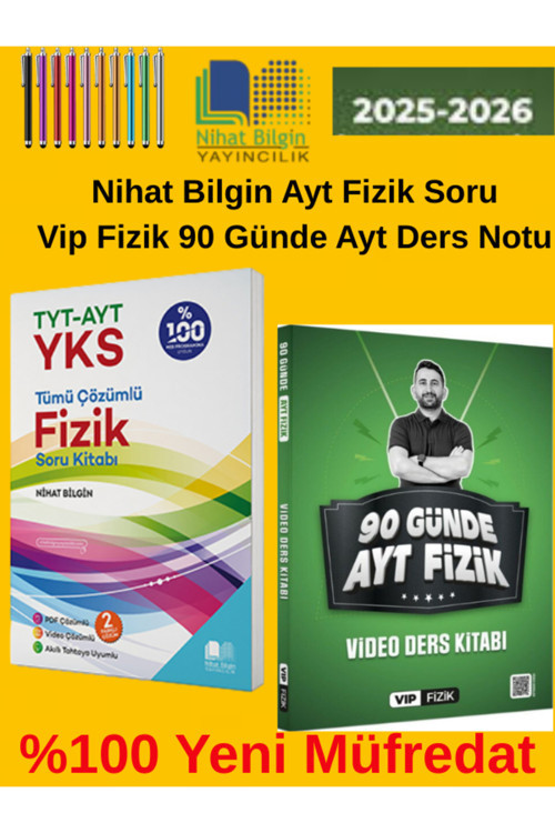 Nihat Bilgin Yks 2025-2026 Tyt-Ayt Fizik Soru-Vip Ayt Fizik 2026 Video Ders Kitabı