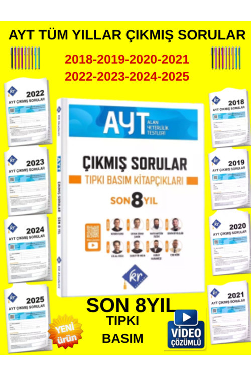 Kr Akademi Ayt Arşivi: Son 8 Yıl Çıkmış Sorular Tıpkı Basım Kitabı+Tablet Kalem