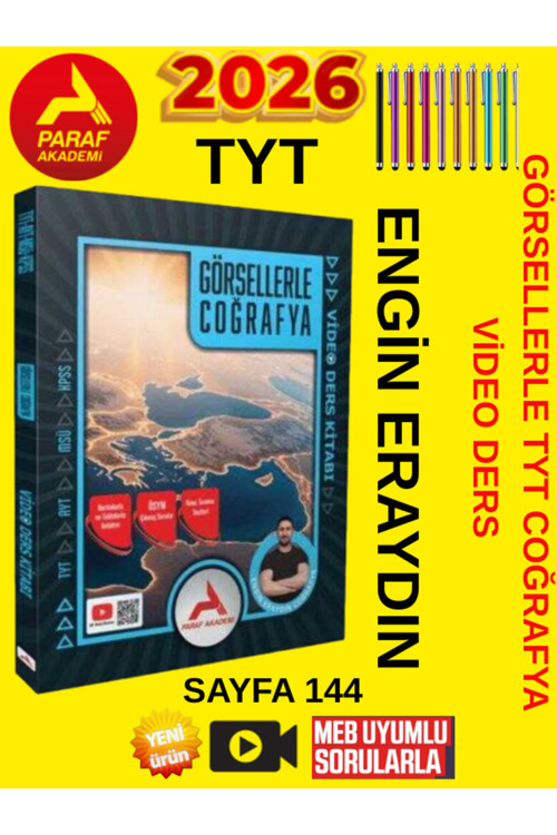 Paraf Akademi Tyt Görsellerle Coğrafya 2026 Güncel Müfredat Haritalarla Coğrafya Video Ders Notları
