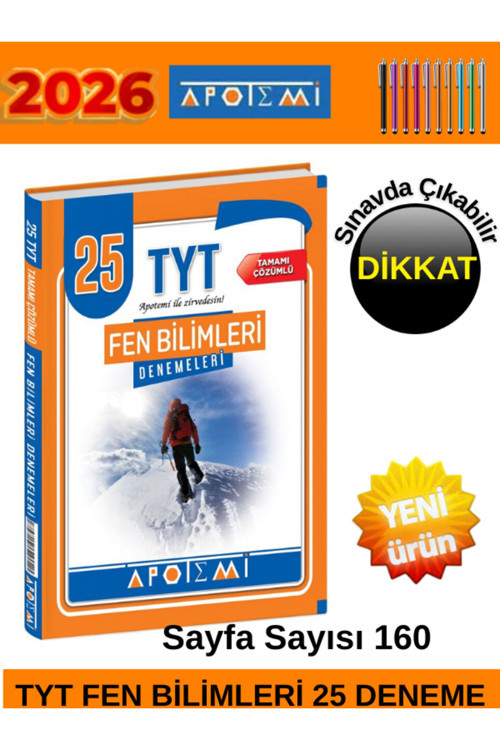 Tyt Fen Bilimleri Video Çözümlü 15 Deneme+Android Kalem