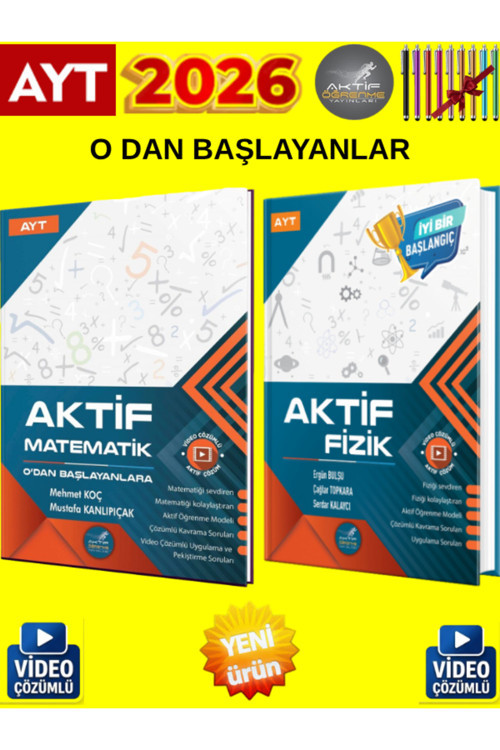 2026 Ayt Sayısal Dersler 0'Dan Başlayanlara Matematik-Fizik 2 Kitap Öğreten Soru Bankası Kitabı