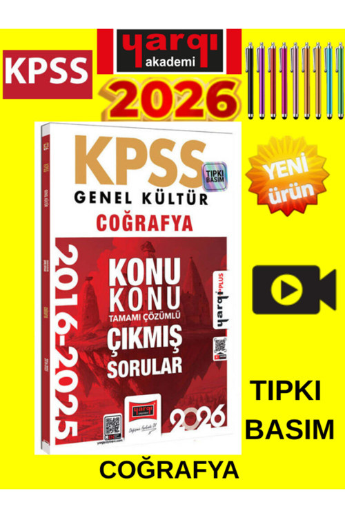 2026 Kpss Genel Kültür Coğrafya 2016-2026 Konu Konu Tamamı Çözümlü Çıkmış Sorular