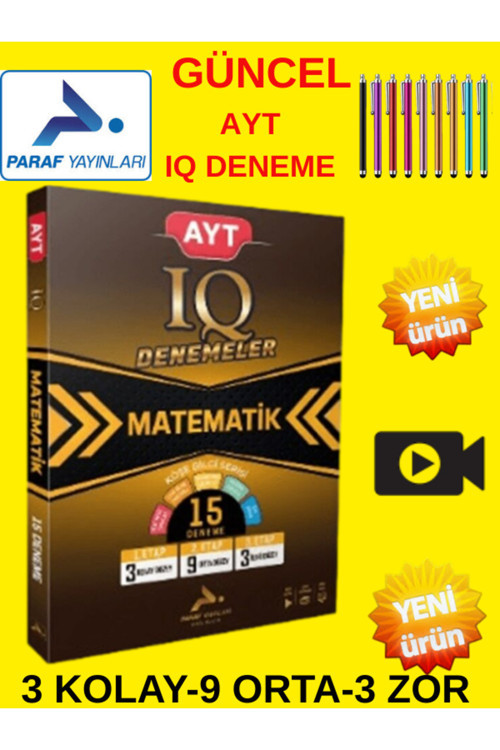 Paraf Ayt Matematik Iq Video Çözümlü 20 Branş Denemesi + Tablet Kalem