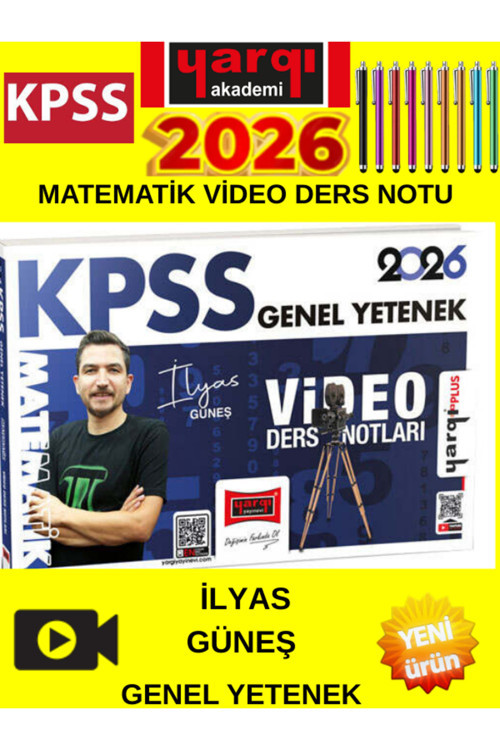 2026 Kpss Genel Yetenek Matematik Video Ders Notları (İlyas Güneş)+Tablet Kalem