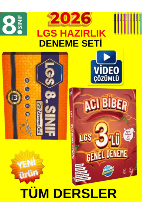 Mozaik 7 Li Genel Deneme Tüm Dersler Ve Ünlüler Acı Biber 3 Lü Genel Deneme Seti Lgs 2026 Hazırlık