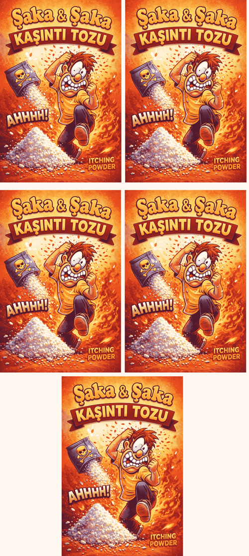 5 Adet Kaşıntı Tozu Şaka Tozu - Eğlenceli Şaka Malzemesi