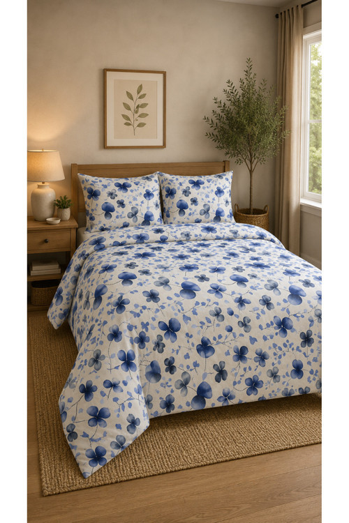 Çift Kişilik Nevresim Takımı %100 Pamuk 200x220 | Lastikli Çarşaflı 160x200