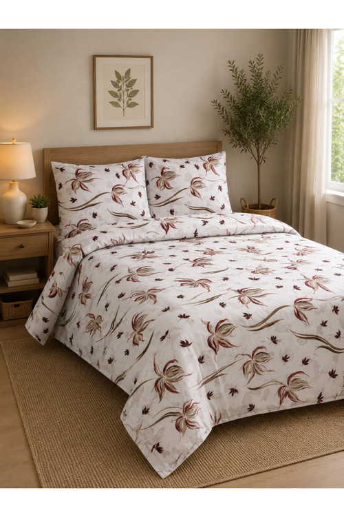 Çift Kişilik Nevresim Takımı %100 Pamuk 200x220 | Lastikli Çarşaflı 160x200