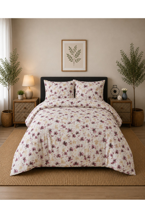 Çift Kişilik Nevresim Takımı %100 Pamuk 200x220 | Lastikli Çarşaflı 160x200