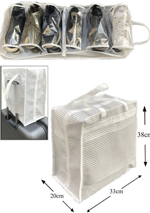ETT Ayakkabı Saklama ve Taşıma Çantası Shoe Tote (Çizgili)