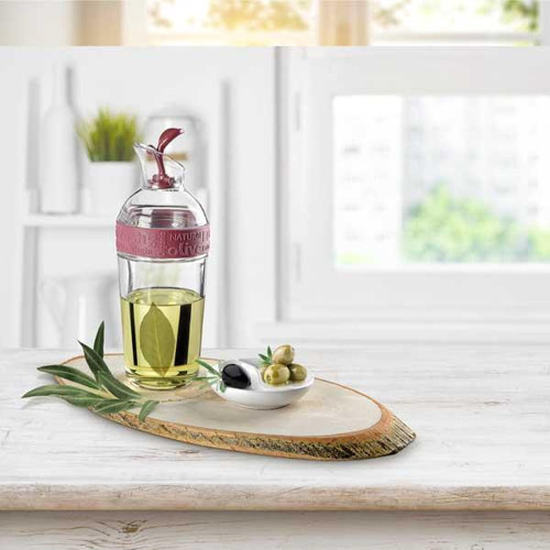 Cam Yağdanlık Fresh - Ölçülü Yağ Şişesi (350 mL, Türk Malı)
