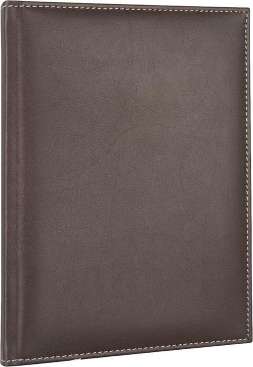 2026 YENİ YIL DİPLOMAT DERİ AJANDA GÜNLÜK ÇİZGİLİ AJANDA 17X24 CM. KAHVERENGİ
