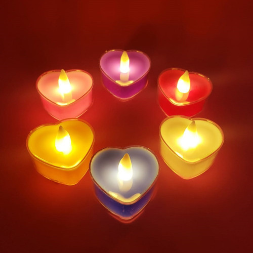 Kalpli Tealight Pilli Mum - Romantik Dekorasyon (24 Adet)