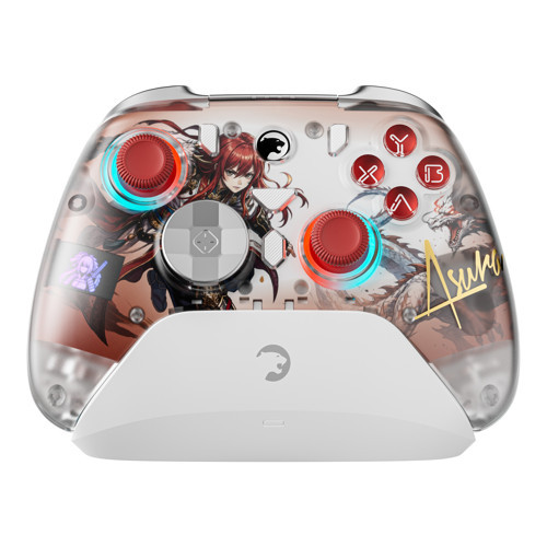 Asura Kablosuz Beyaz RGB TMR Gamepad (2.4G, Bluetooth, Kablolu) (PC Uyumlu & Taşıma Çantası Hediyeli)