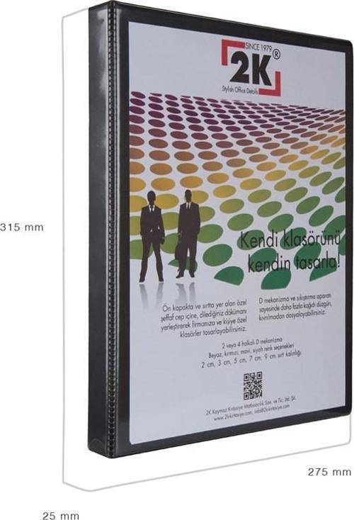FİRMA EVRAK SUNUM KLASÖRÜ A4 PVC 2 CM 4 HALKALI (150 YAPRAK) 25,5X32 CM