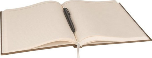 DERİ KAPAK DEFTER AJANDA TARİHSİZ ÇİZGİLİ 17X24 CM