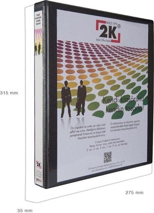 FİRMA EVRAK SUNUM KLASÖRÜ A4 PVC 3 CM 2 HALKALI (250 YAPRAK) 27,5X32 CM