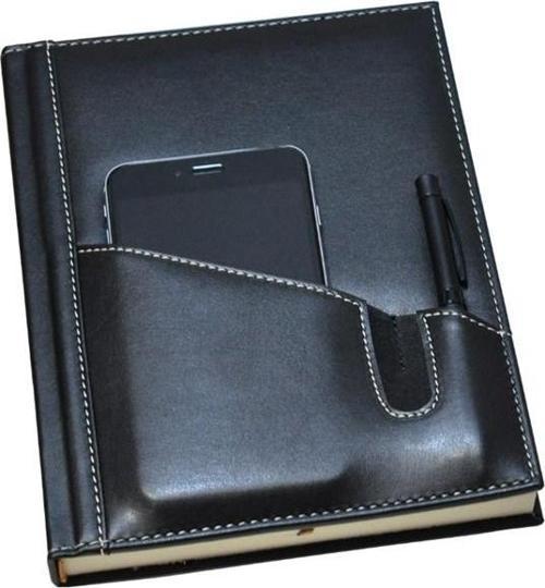 DERİ KAPAK DEFTER AJANDA TARİHSİZ ÇİZGİLİ 17x24 CM