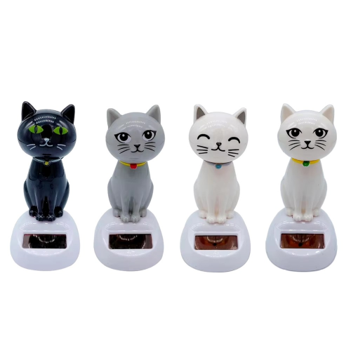 ETT Güneş Enerjili Sallanan Kedi Figürü - Masaüstü Dekor