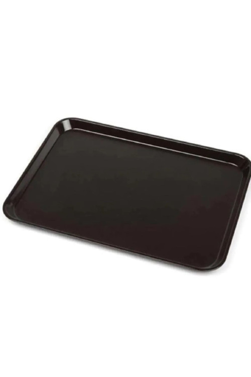 ETT 10 Adet Siyah Midi Boy Plastik Servis Tepsisi 44x32 Cm Kırılmaz